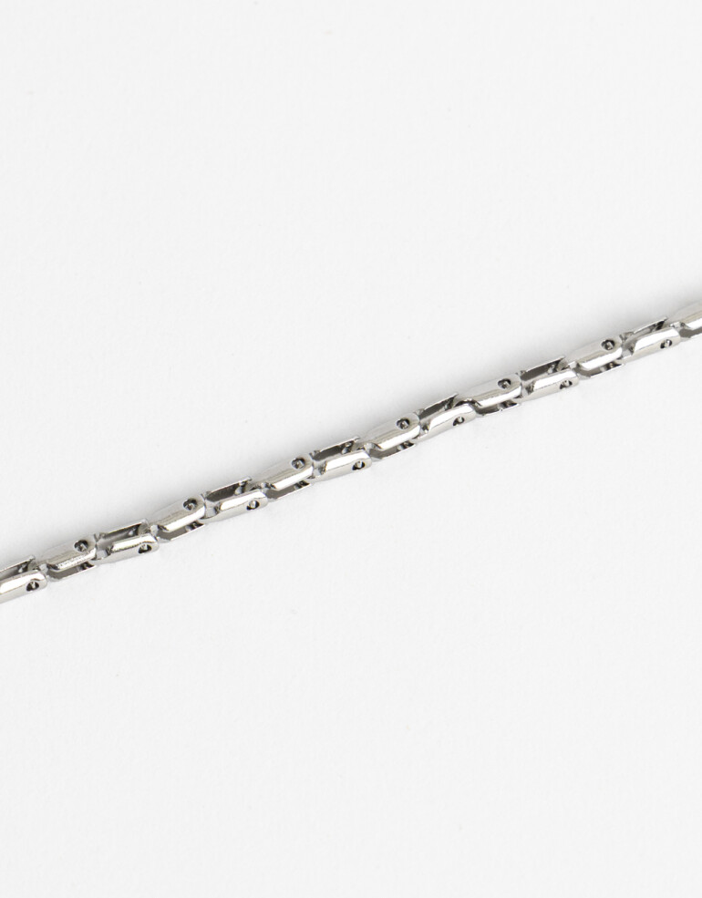 Pulseras Flexibles Color Pulsera De Acero Men´s Collection - Plateado