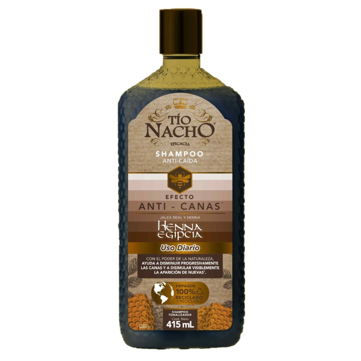 Shampoo Henna Egipcia 415 ml – Tío Nacho Anti‑Canas 