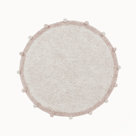 Alfombra lavable Bubbly Nude y rosa