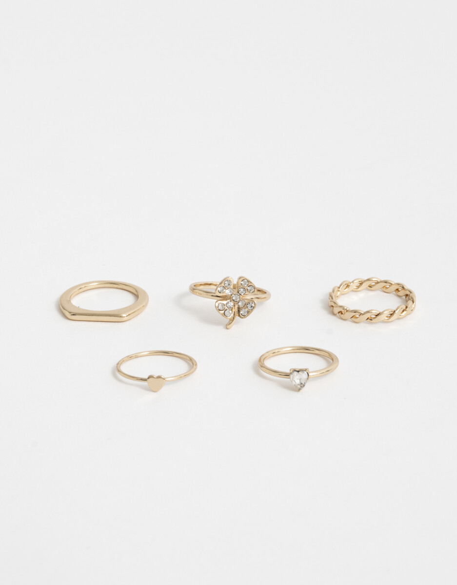 Sets De Anillos Con Strass Crystal 