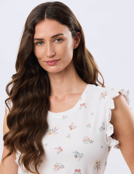REMERA ESTAMPADA DE ALGODÓN Blanco