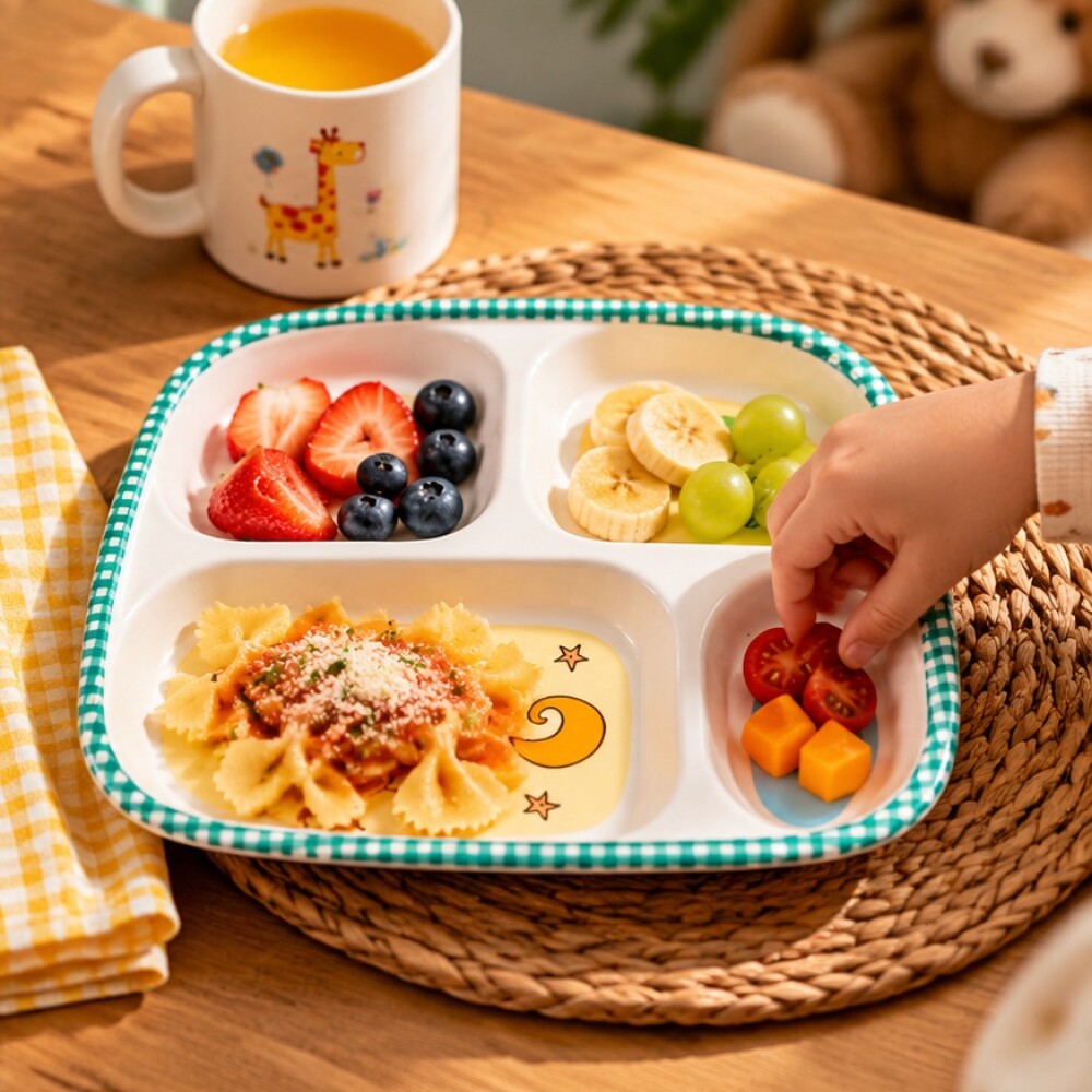 Plato de melamina infantil surtido 23x20 cms Plato de melamina infantil surtido 23x20 cms