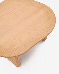 Mesa auxiliar Pirita de madera maciza de roble con acabado natural 70,6 x 70 cm FSC 100%