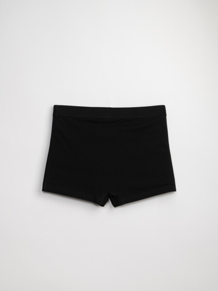Boxer corto algodon liso Negro