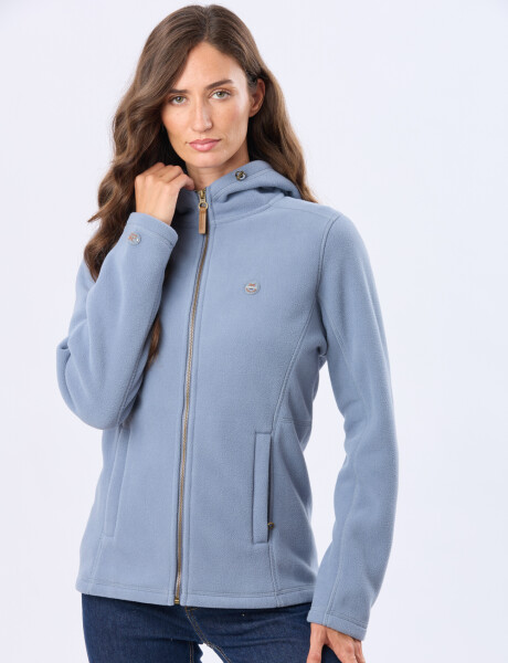 CAMPERA POLAR CON CAPUCHA Lila