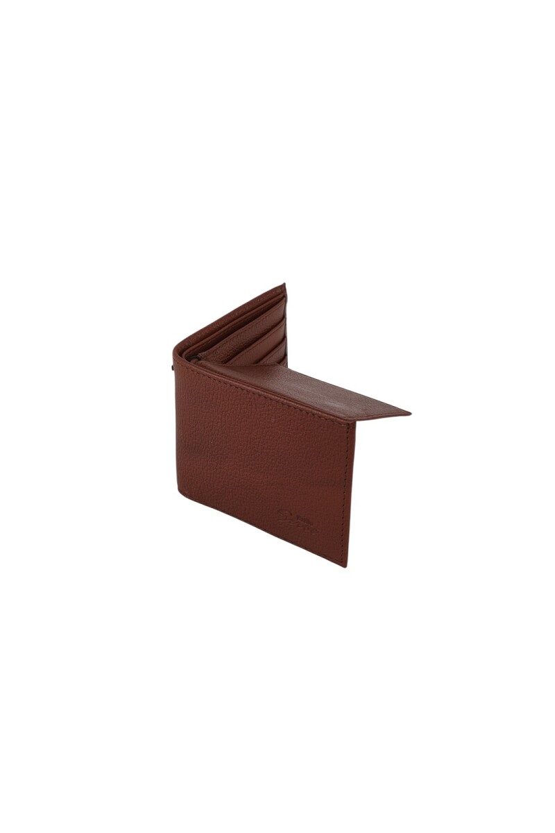 Billetera con visor y cierre Marron
