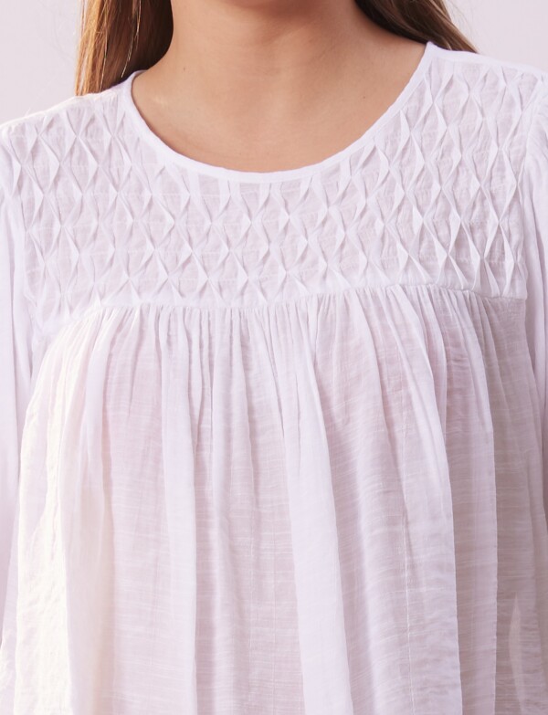 Blusa Frunces BLANCO