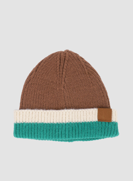 Gorro stripe infantil Marron