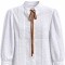 Blusa Broderie Con Lazo Marron