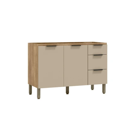 Módulo Bajo Mesada 120 cms. - 2 Puertas y 3 Cajones GAMAS DE BEIGE