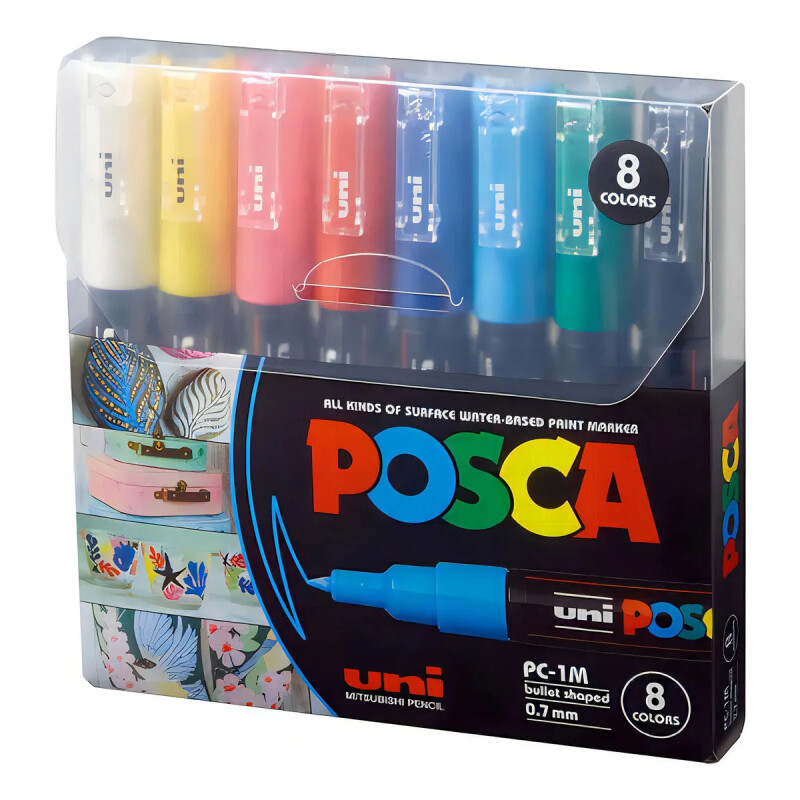 Marcadores PC-1M 8 colores 0.7mm Posca Marcadores PC-1M 8 colores 0.7mm Posca