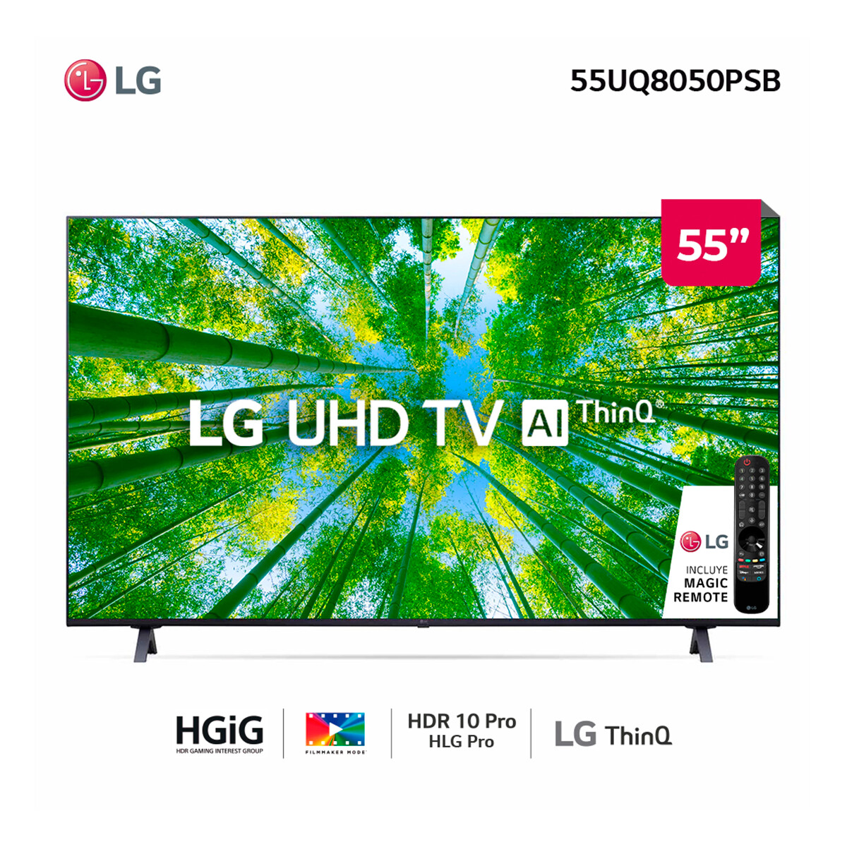 Televisor Smart Tv Lg 55" 4k Ultra Hd 55uq8050psb 