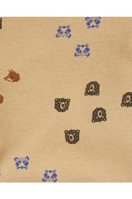 Pack cuatro bodies de algodón, manga larga, diseño osos Sin color