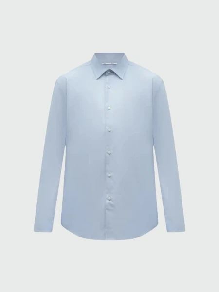 BOSS - Camisa en Algodón Celeste