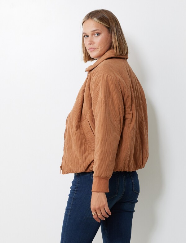 Campera Bomber Pana MARRON