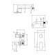 DUCHA SALEMI DE EMBUTIR CON TRANSFERENCIA EN BRUSHED NICKEL GRIS-BRUSHED NICKEL