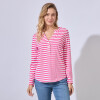 Remera Algodon Escote V FUCSIA