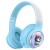 Auriculares Vincha Bluetooth Inalambricos Luces Microfono Variante Diseño Oso Celeste