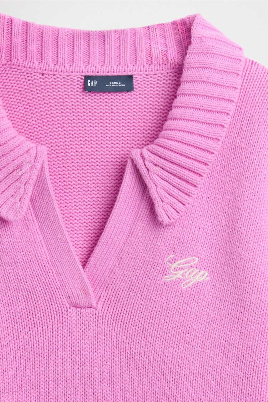Buzo Polo Logo Gap Mujer Pretty Pink