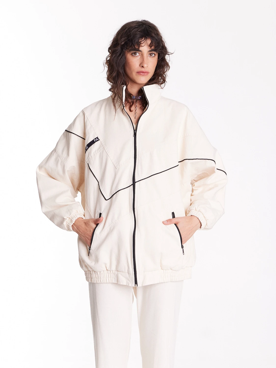 Campera Olímpica Denim Off White off white s