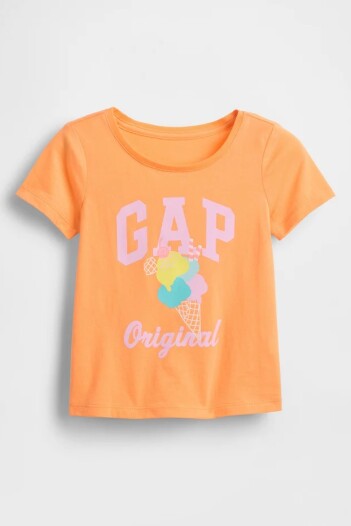 Remera Logo Gap Toddler Niña Icy Orange