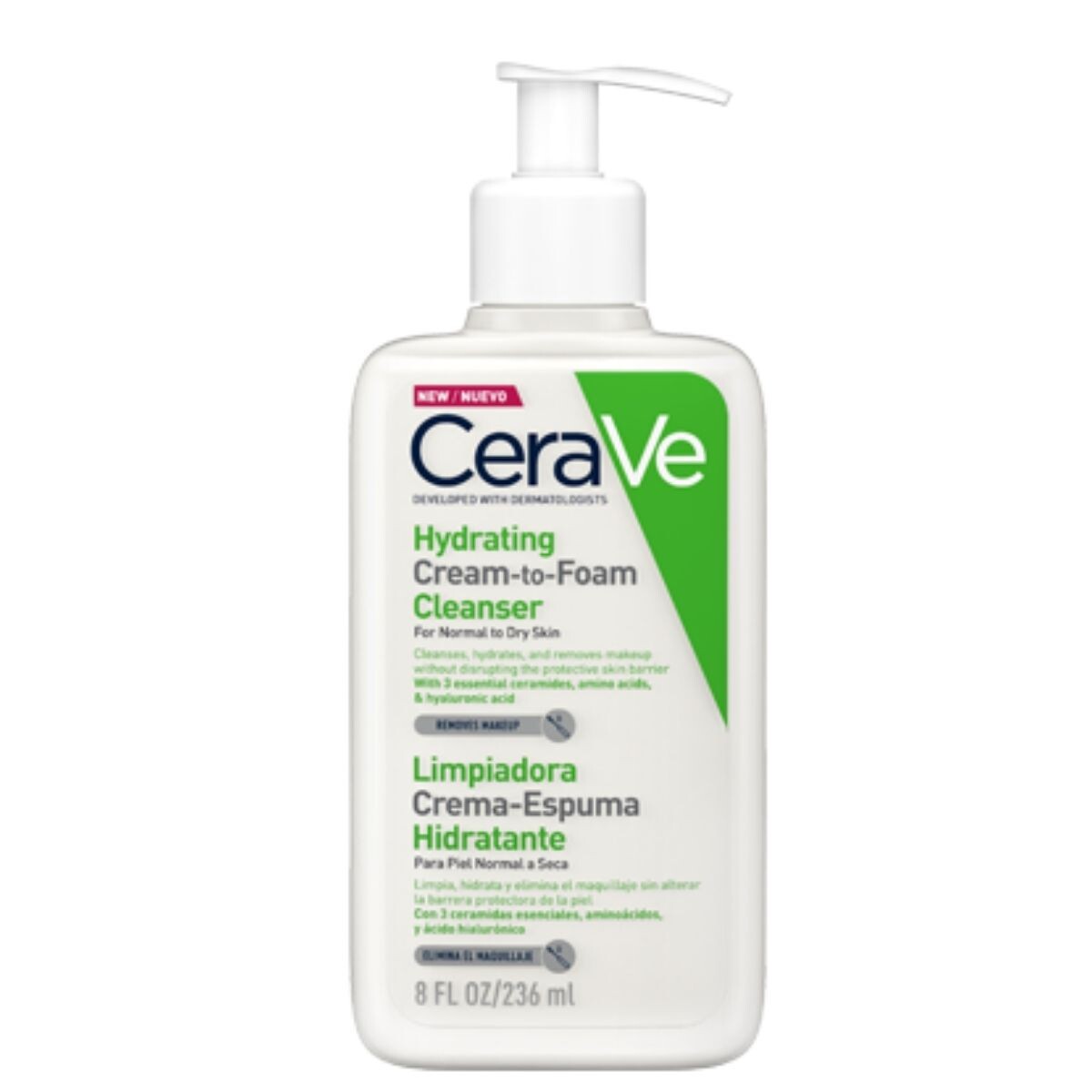Limpiadora Cerave Crema-Espuma Hidratante 236 ML 