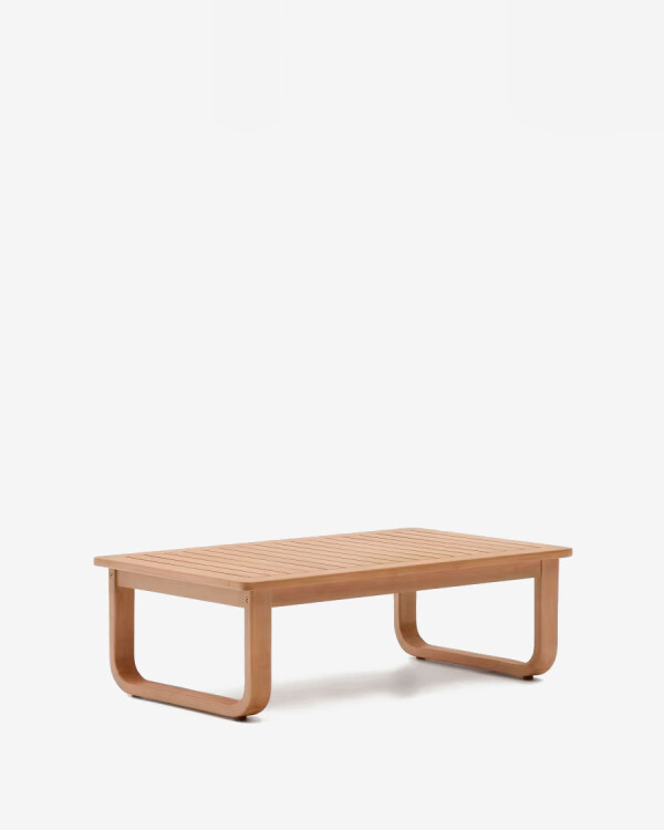 Mesa de centro exterior Sacaleta de madera maciza de eucalipto 100 x 60 cm FSC 100% Mesa de centro exterior Sacaleta de madera maciza de eucalipto 100 x 60 cm FSC 100%