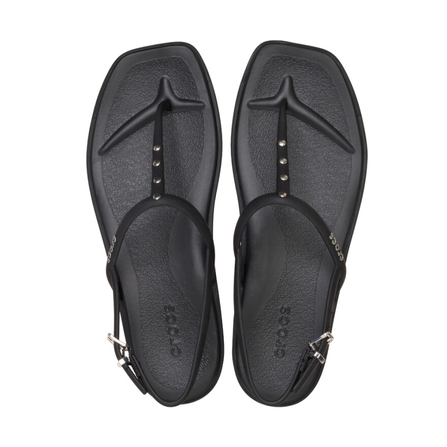 Sandalias Crocs Miami Studded Thong Flip - Mujer Black