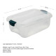 Set x3 Caja organizadora 10 lts de plástico reforzada TRANSPARENTE