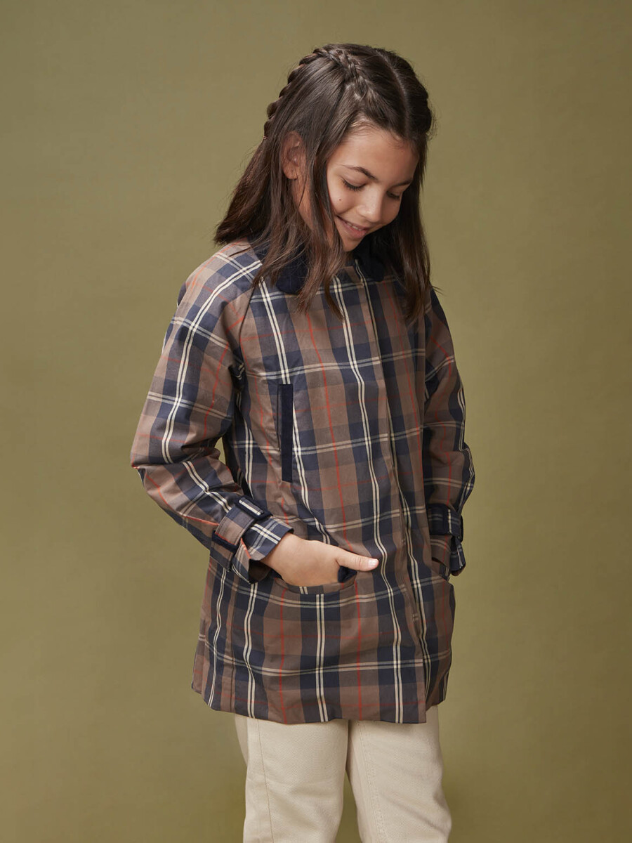 Chaqueton De Cuadros Con Interior Extraible Marino