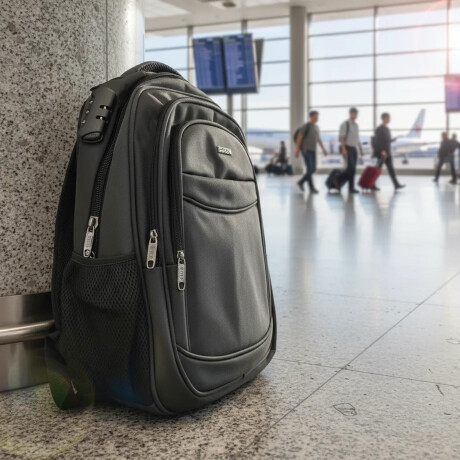 Mochila Sport 18" Para Notebook Candado Integrado Reforzada Gris