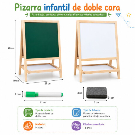 Pizarron Pizarra Infantil 2 En 1 Pizarron Pizarra Infantil 2 En 1