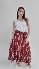 Falda Orilla Rojo