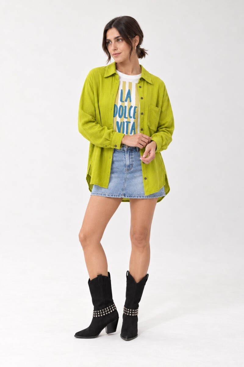 Camisa lino - Verde 