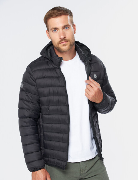 CAMPERA DE ABRIGO CAPITONEADA Negro