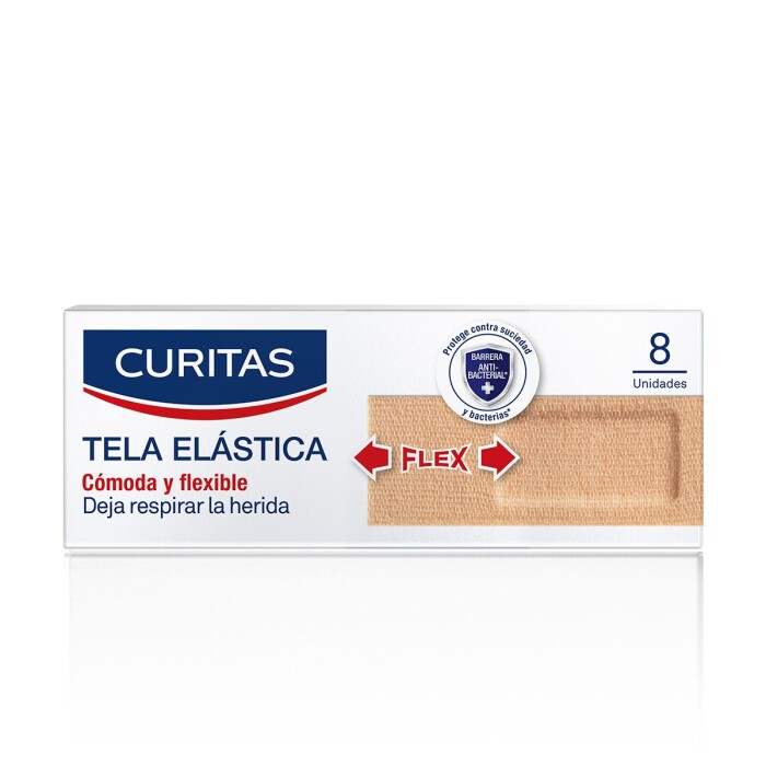 CURITAS TELA ELASTICA CJ X 8 UNIDADES única