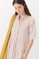 VESTIDO LINO STEP BEIGE