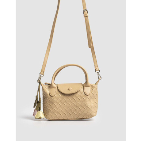 Cartera City Trenzada Amarillo Claro