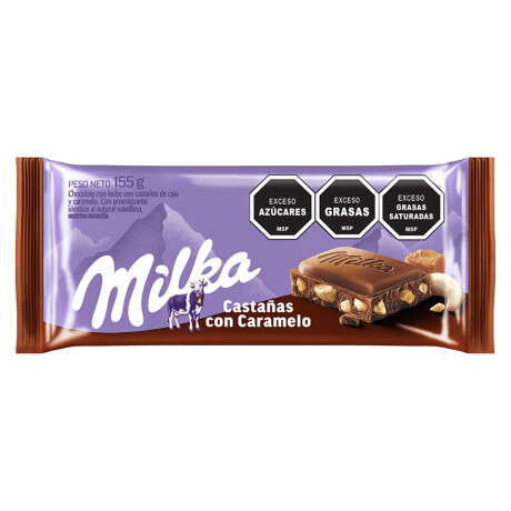 Tableta de Chocolate Milka con Castañas Caramelo 155G 001