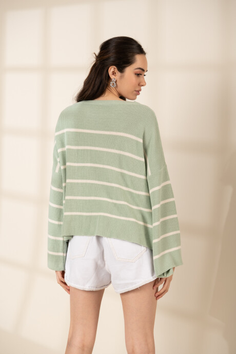 SWEATER ZARAGOZA MINT-NATURAL