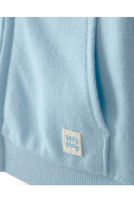 Campera de algodón, azul, con capucha Campera de algodón, azul, con capucha