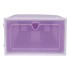 Caja Zapatos Zapatera Transparente Organizador Apilable Color Variante Violeta