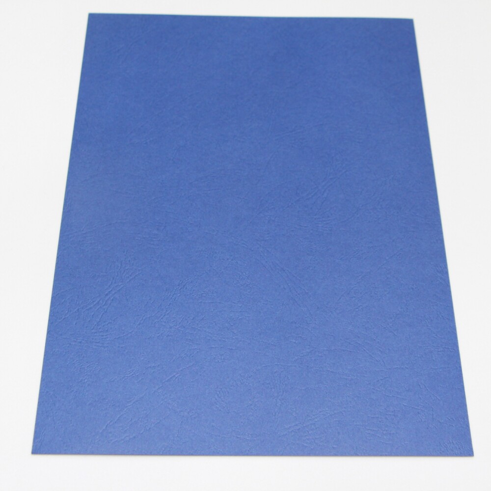 CARTULINA A4 TELADA 200 GRS COLOR SIMIL CUERO AZUL