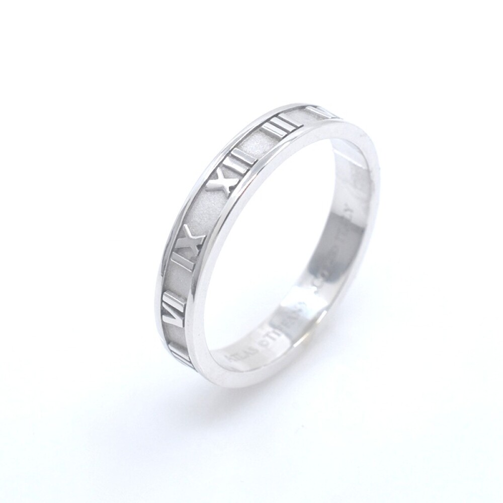 Anillo en oro 18k blanco Atlas Tiffany & co Italy Anillo en oro 18k blanco Atlas Tiffany & co Italy
