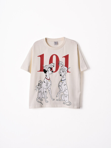 REMERA 101 DALMATAS OFF WHITE