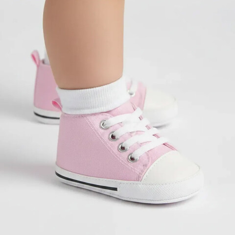 Calzado con Cordones Para Bebés 3 a 15 Meses ROSA