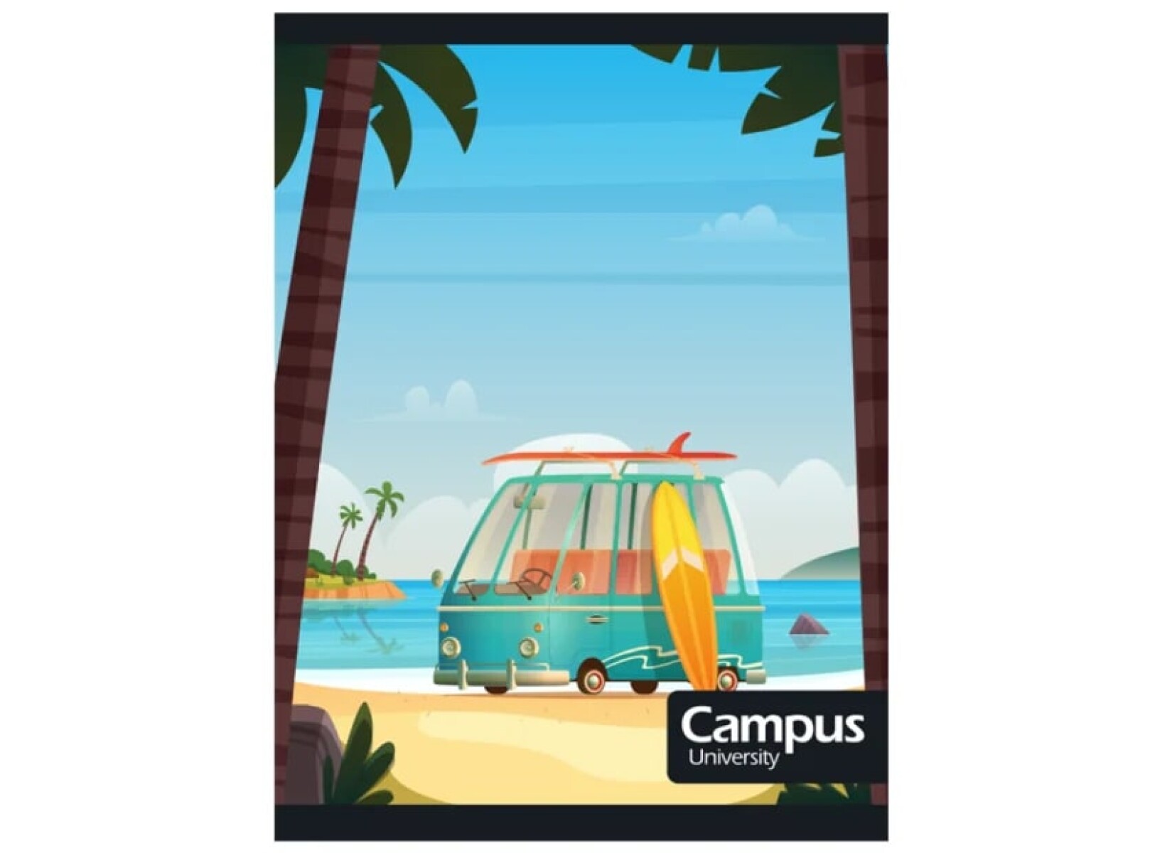 Cuaderno Campus 48 Hojas Cuadriculado - Camioneta Surf 