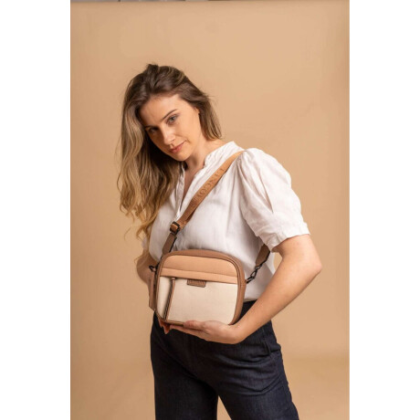 Bandolera Palma Manteca Nuez Y Mauve