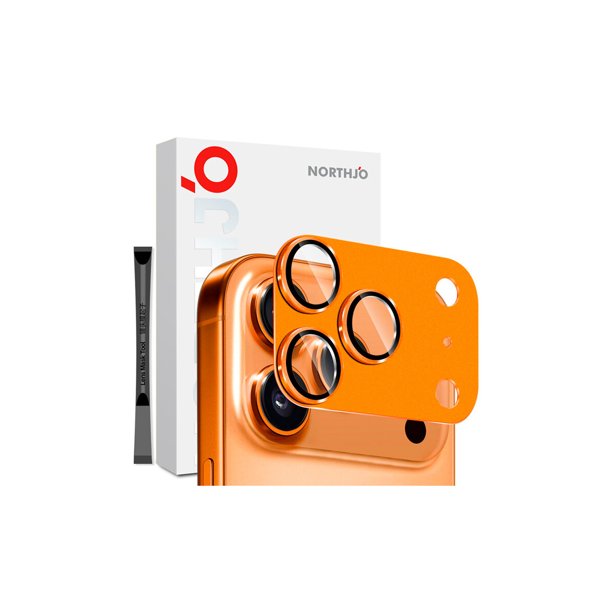 Protector de cámara iPhone 17 Pro color naranja 