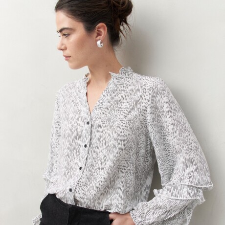 CAMISA ZEPHYR Negro/Blanco